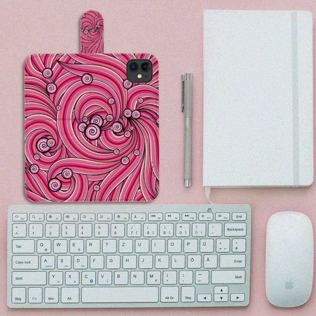Apple iPhone 11 Hoesje Swirl Pink