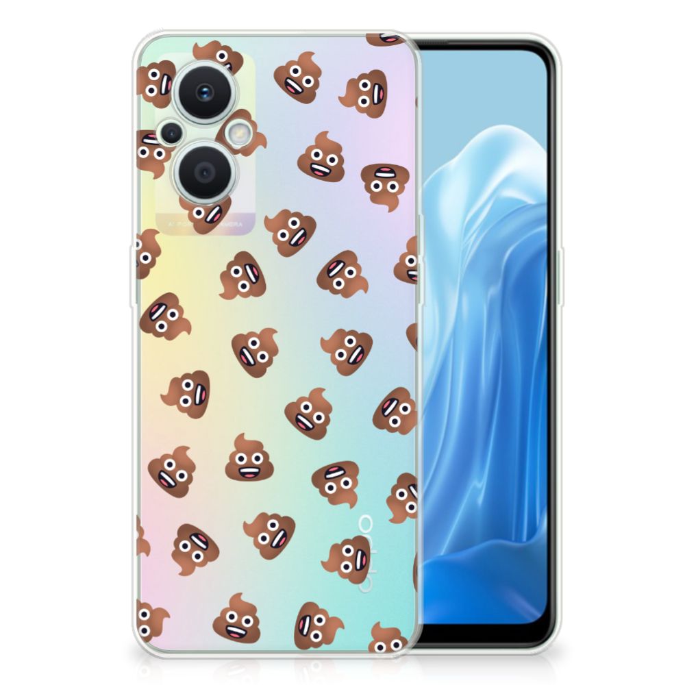 TPU bumper voor OPPO Reno8 Lite Poep Emojis B2C Telecom
