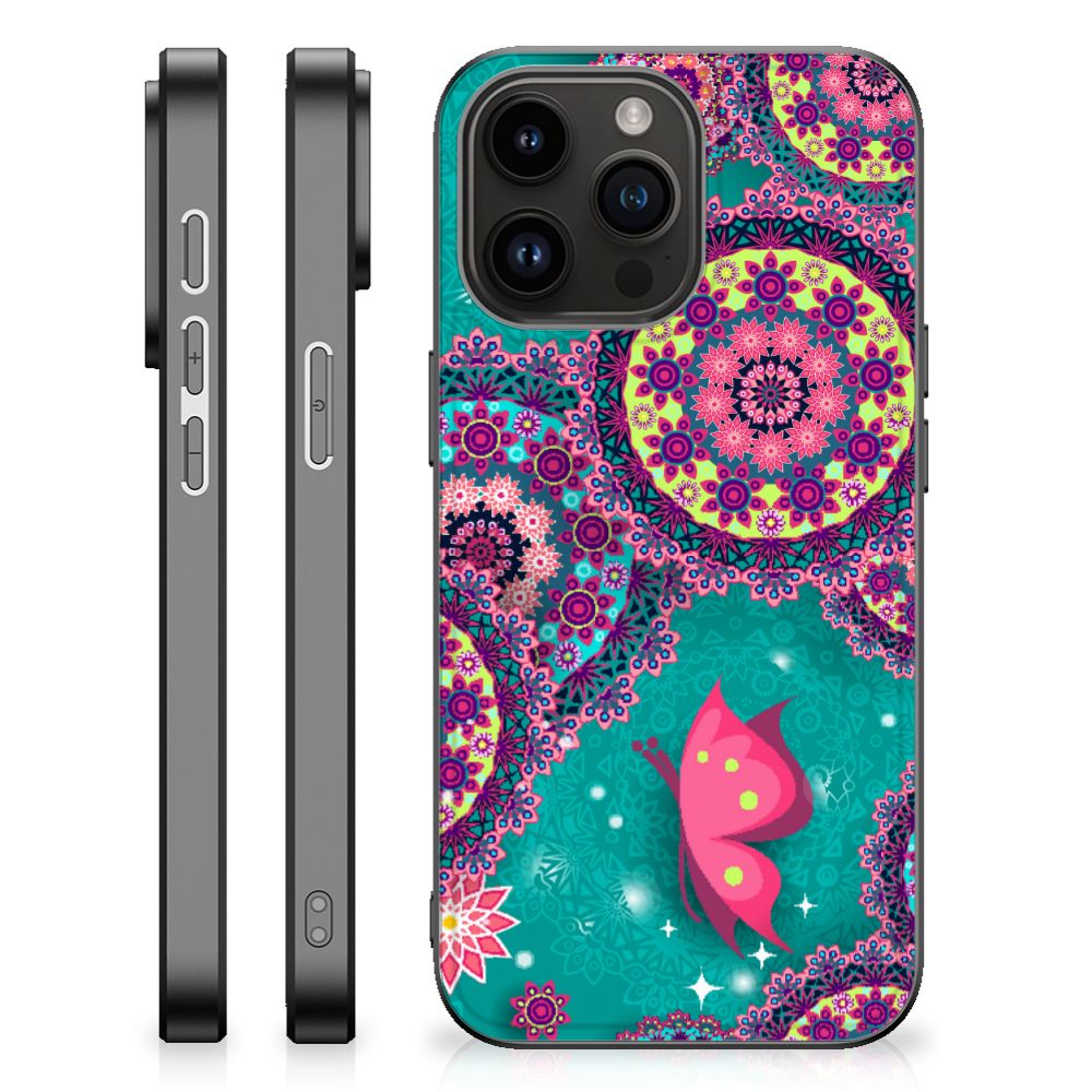 iPhone 15 Pro Max Leuk Telefoonhoesje Cirkels en Vlinders