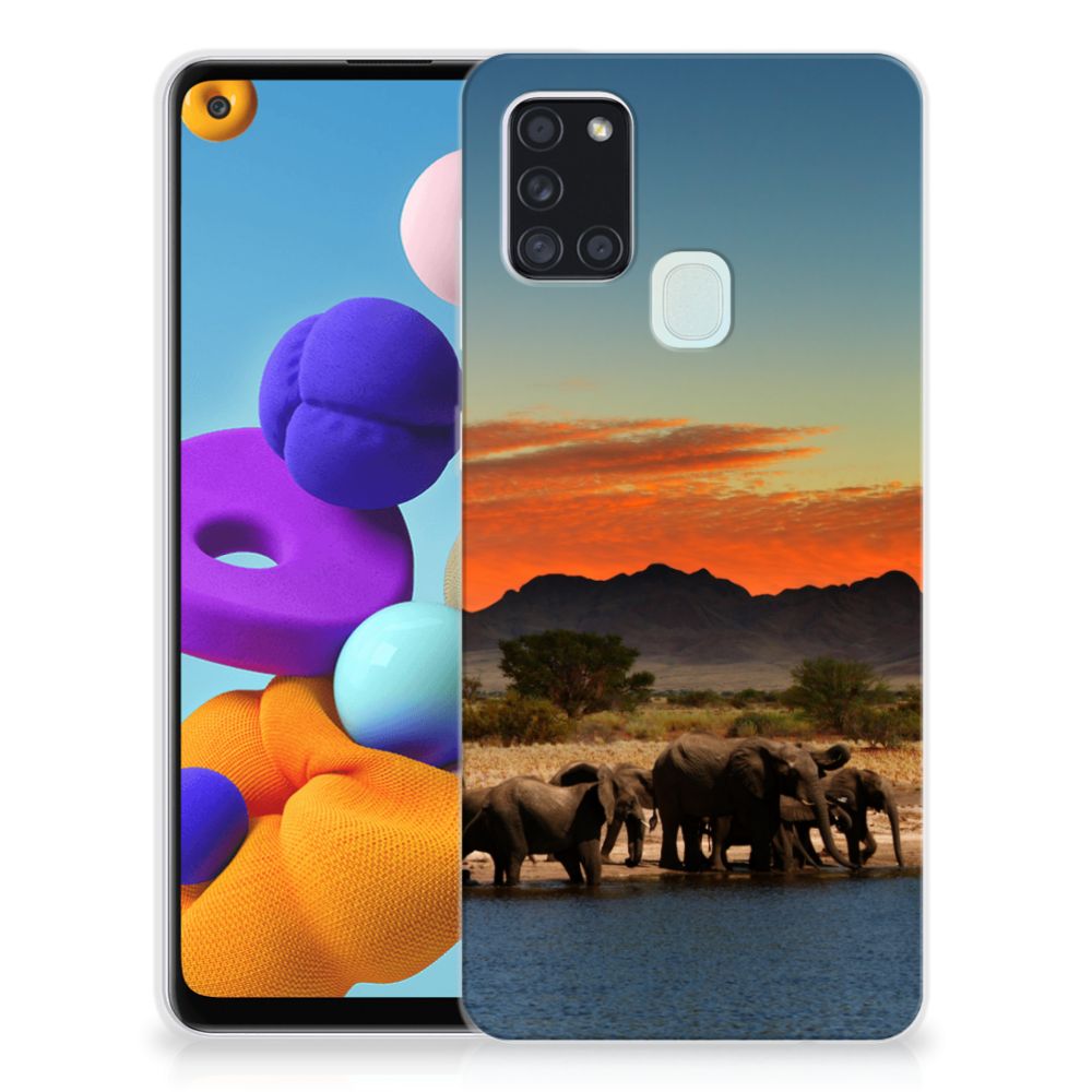 Samsung Galaxy A21s TPU Hoesje Olifanten