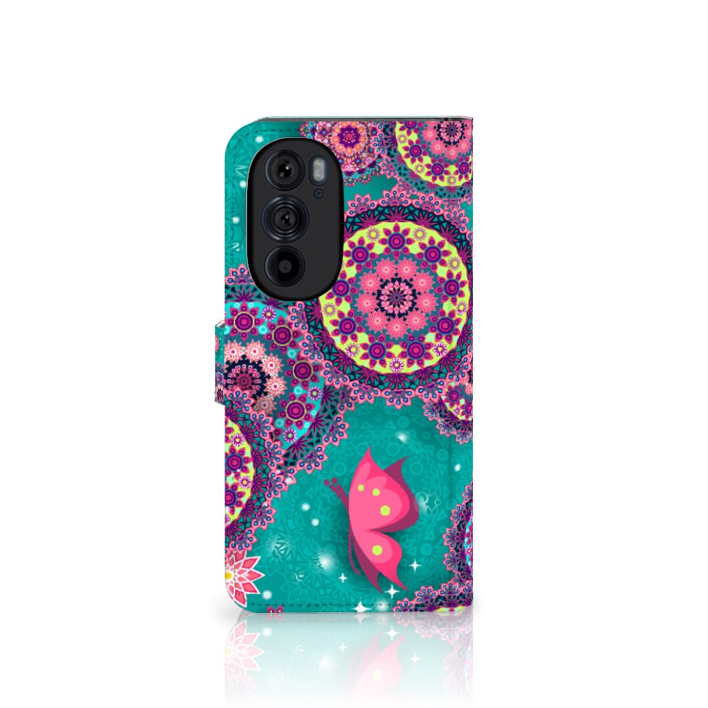 Motorola Edge 30 Pro Hoesje Cirkels en Vlinders