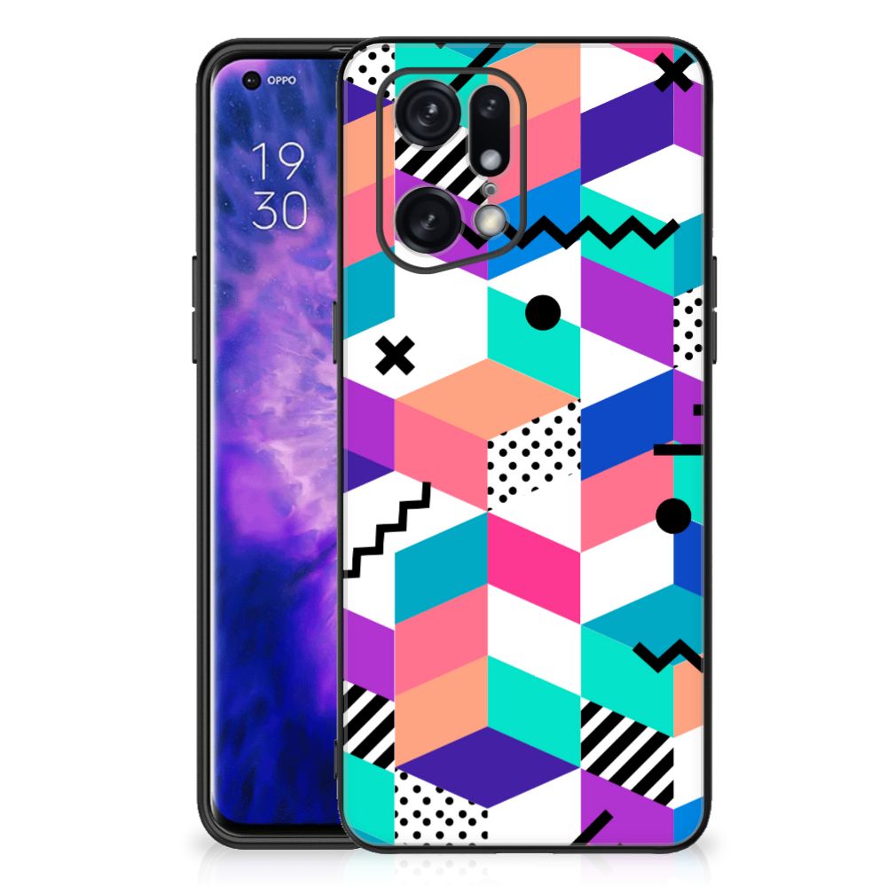 OPPO Find X5 Pro Backcover Blokken Kleurrijk