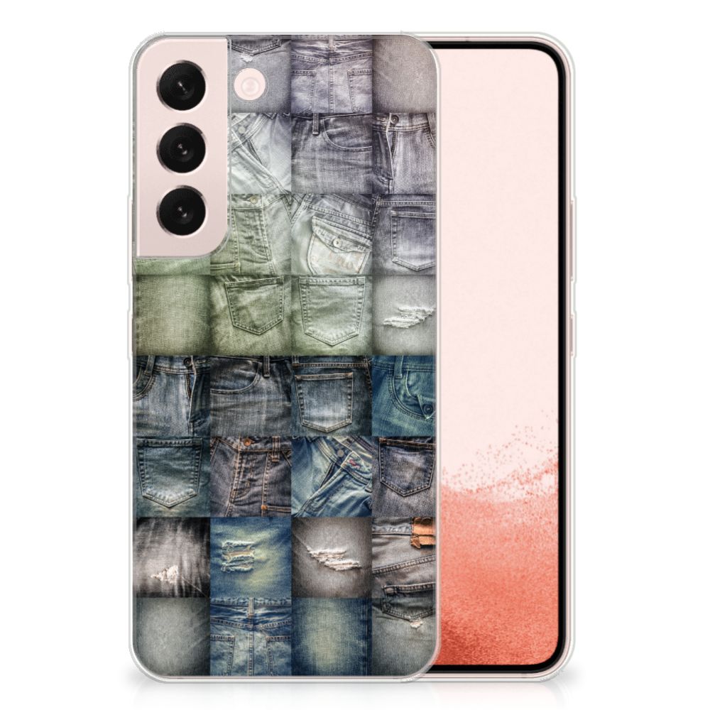 Silicone Back Cover Samsung Galaxy S22 Spijkerbroeken