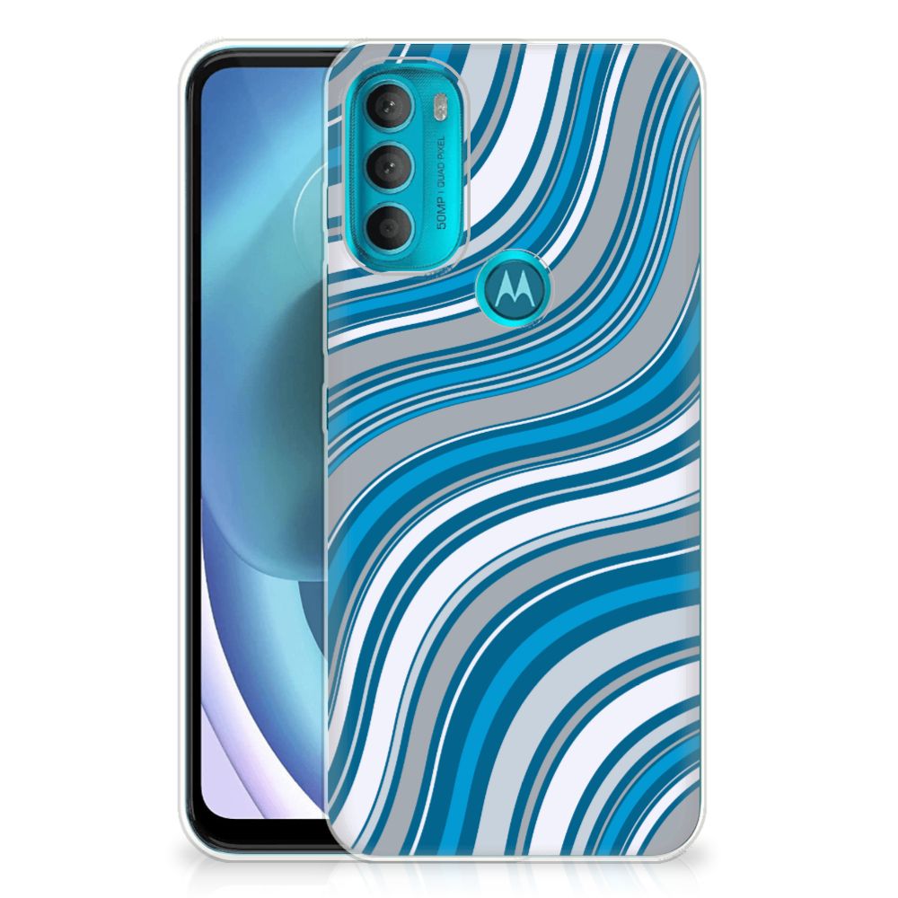 Motorola Moto G71 5G TPU bumper Waves Blue