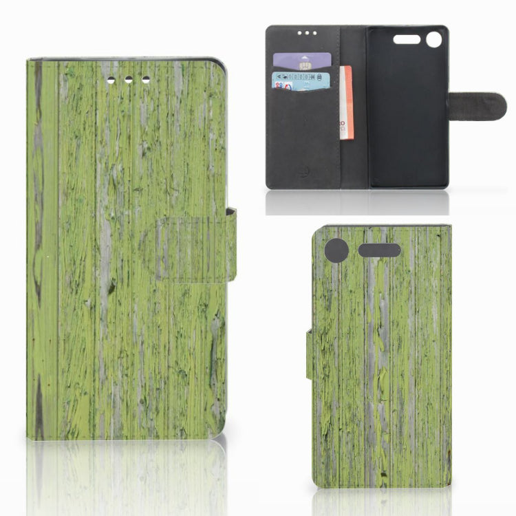 Sony Xperia XZ1 Book Style Case Green Wood