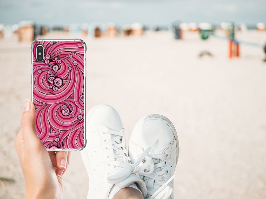 Apple iPhone Xs Max Back Cover Swirl Pink