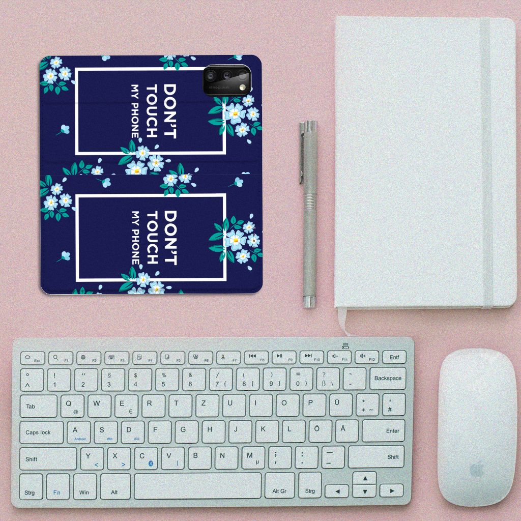 Samsung Galaxy A41 Design Case Flowers Blue DTMP - B2C Telecom