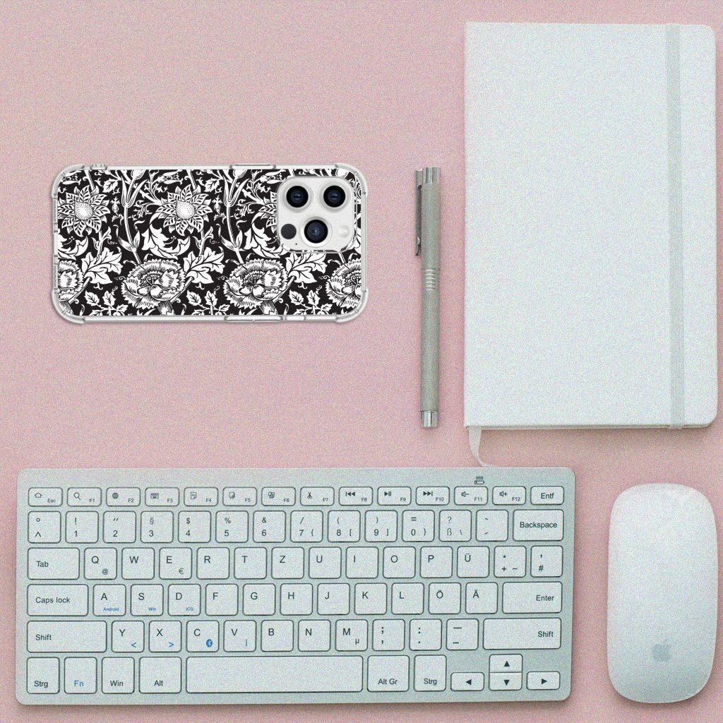 iPhone 13 Pro Max Case Black Flowers - B2C Telecom