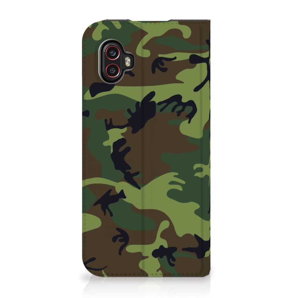 Samsung Galaxy Xcover 6 Pro Hoesje met Magneet Army Dark - B2C Telecom