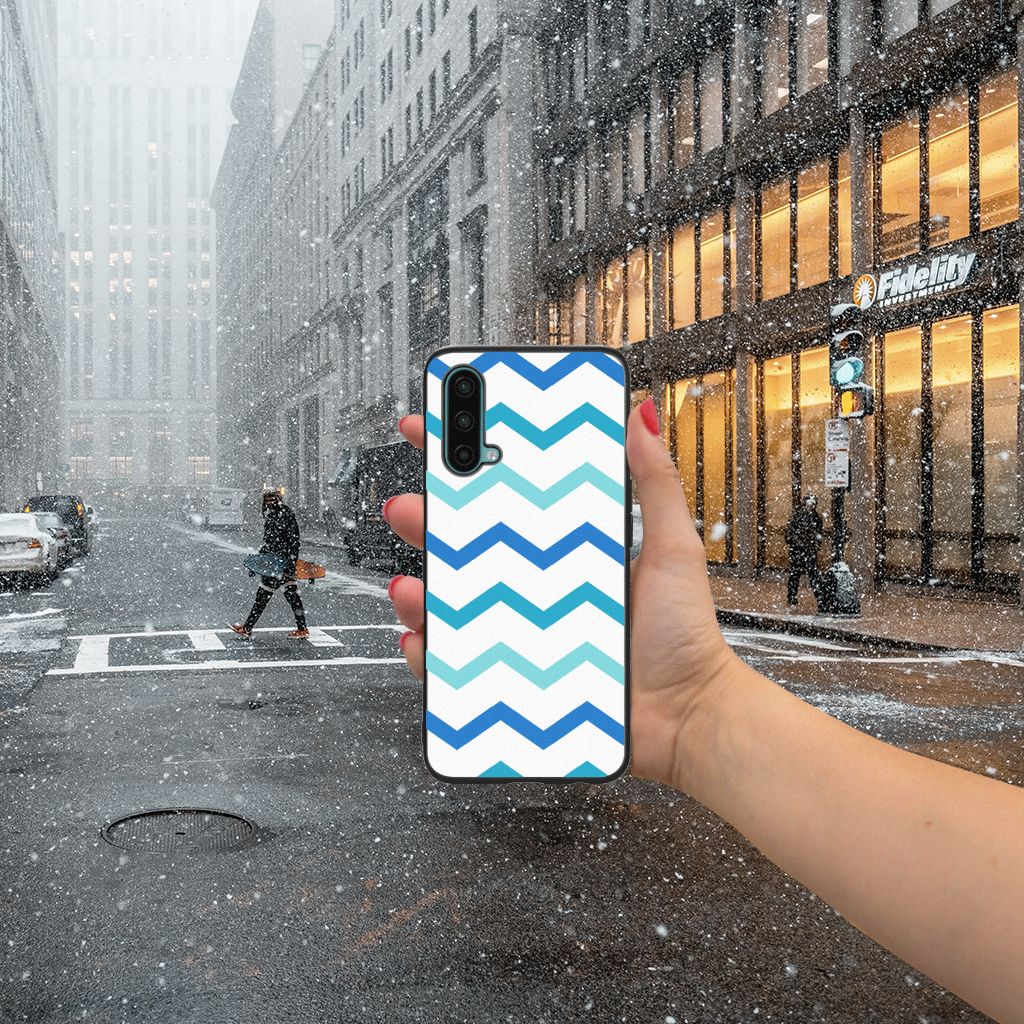 OnePlus Nord CE 5G Back Case Zigzag Blauw B2C Telecom