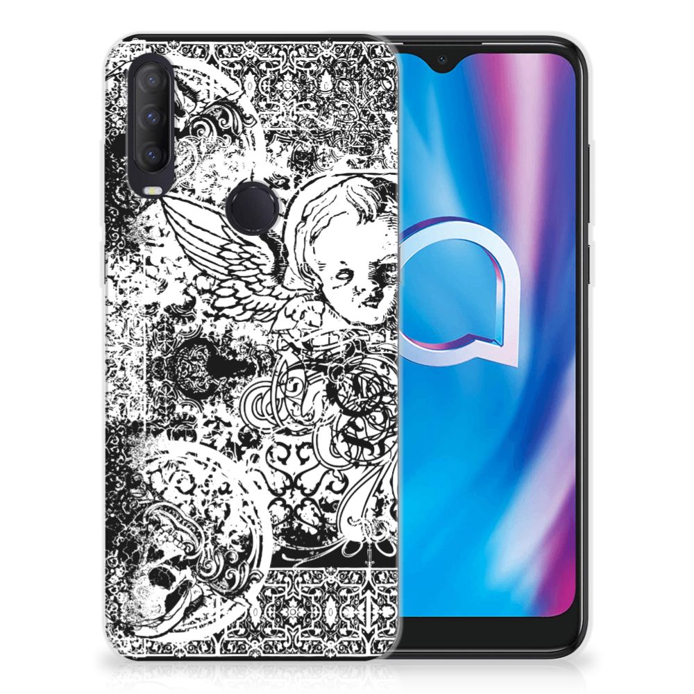 Silicone Back Case Alcatel 1S (2020) Skulls Angel B2C Telecom