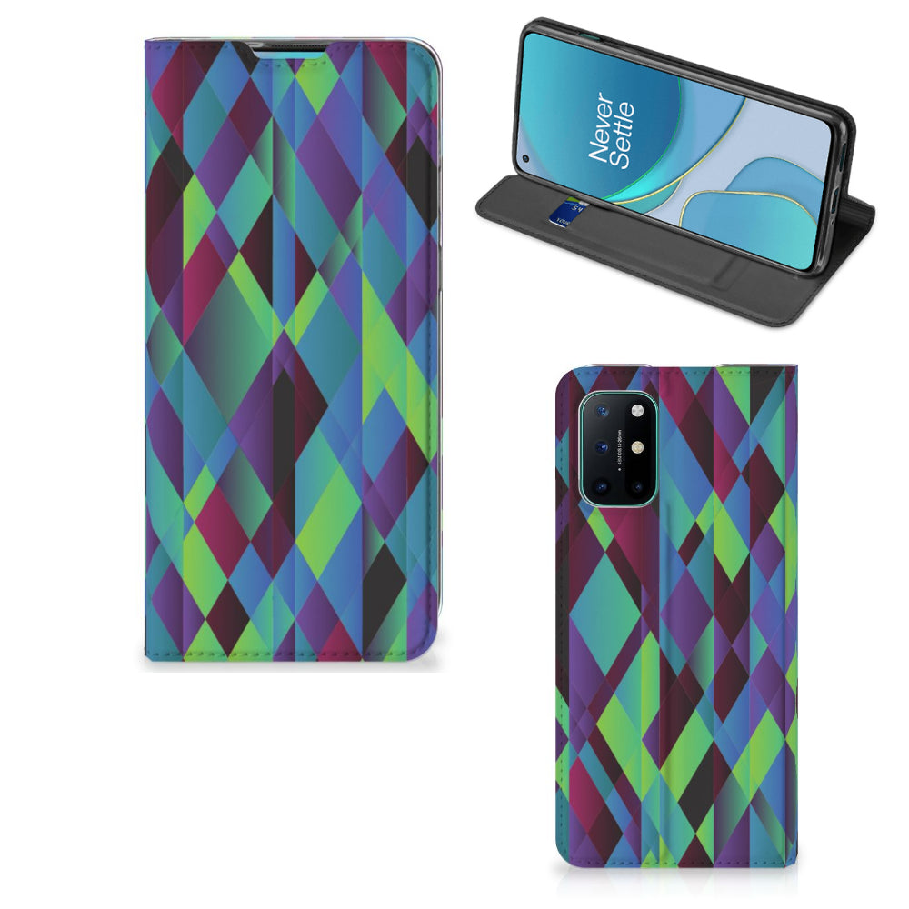 OnePlus 8T Stand Case Abstract Green Blue