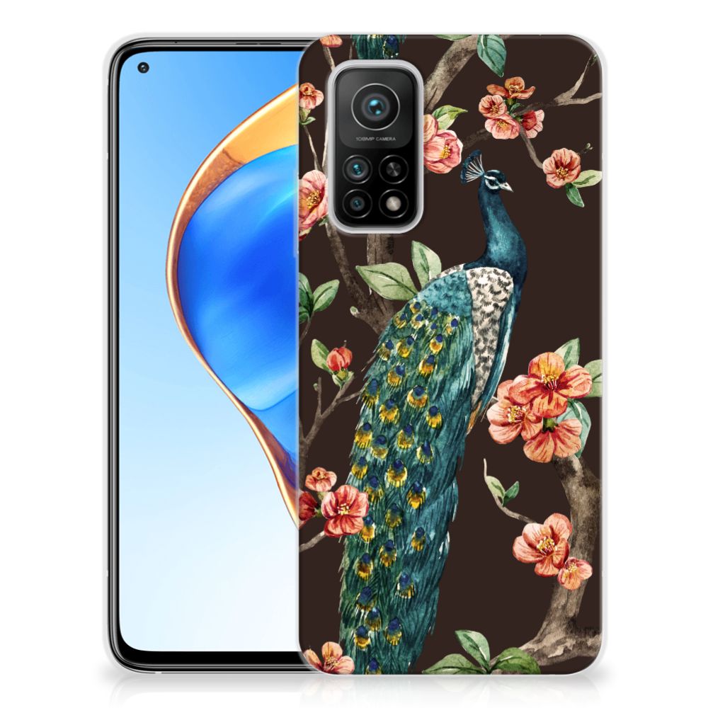 Xiaomi Mi 10T | 10T Pro TPU Hoesje Pauw met Bloemen