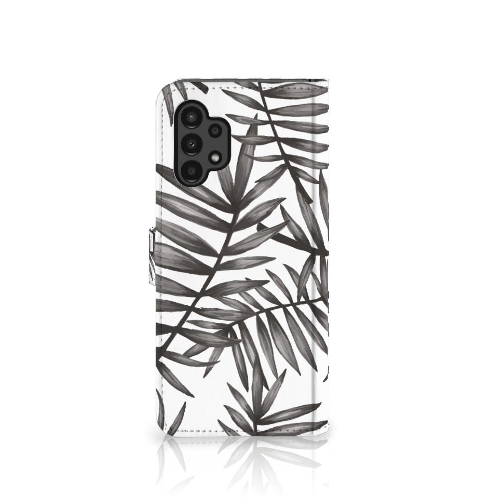 Samsung Galaxy A13 (4G) Hoesje Leaves Grey