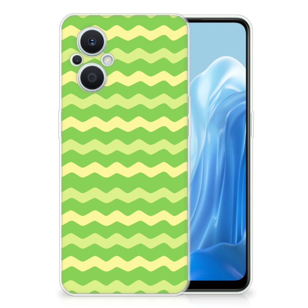 OPPO Reno8 Lite TPU bumper Waves Green B2C Telecom