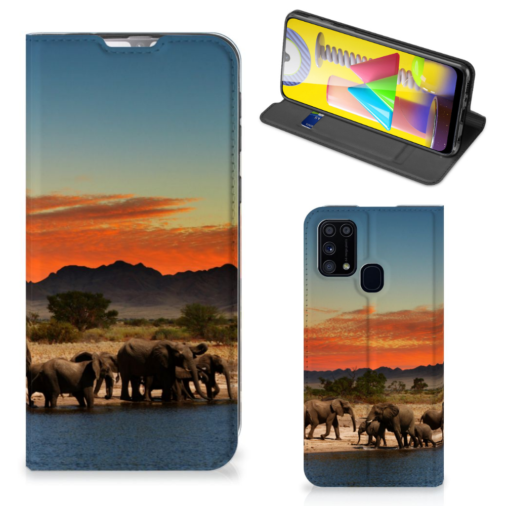 Samsung Galaxy M31 Hoesje maken Olifanten - B2C Telecom