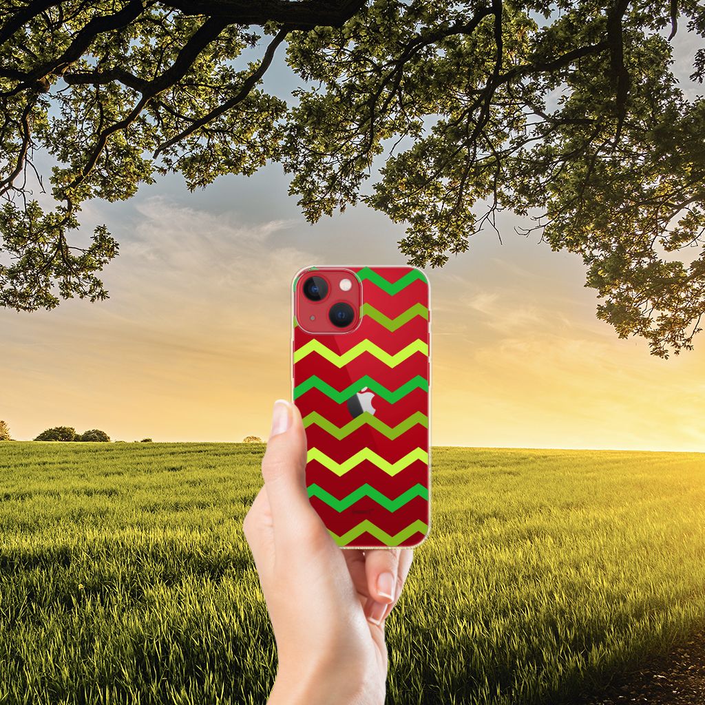 Apple iPhone 13 TPU bumper Zigzag Groen B2C Telecom