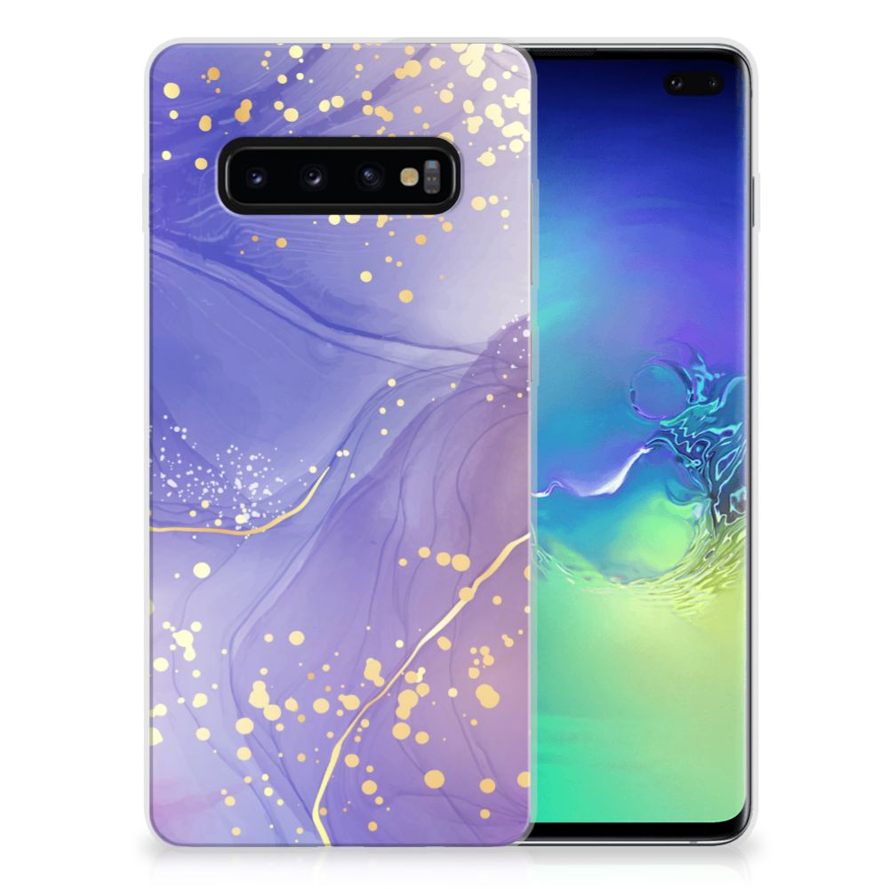 Hoesje maken voor Samsung Galaxy S10 Plus Watercolor Paars