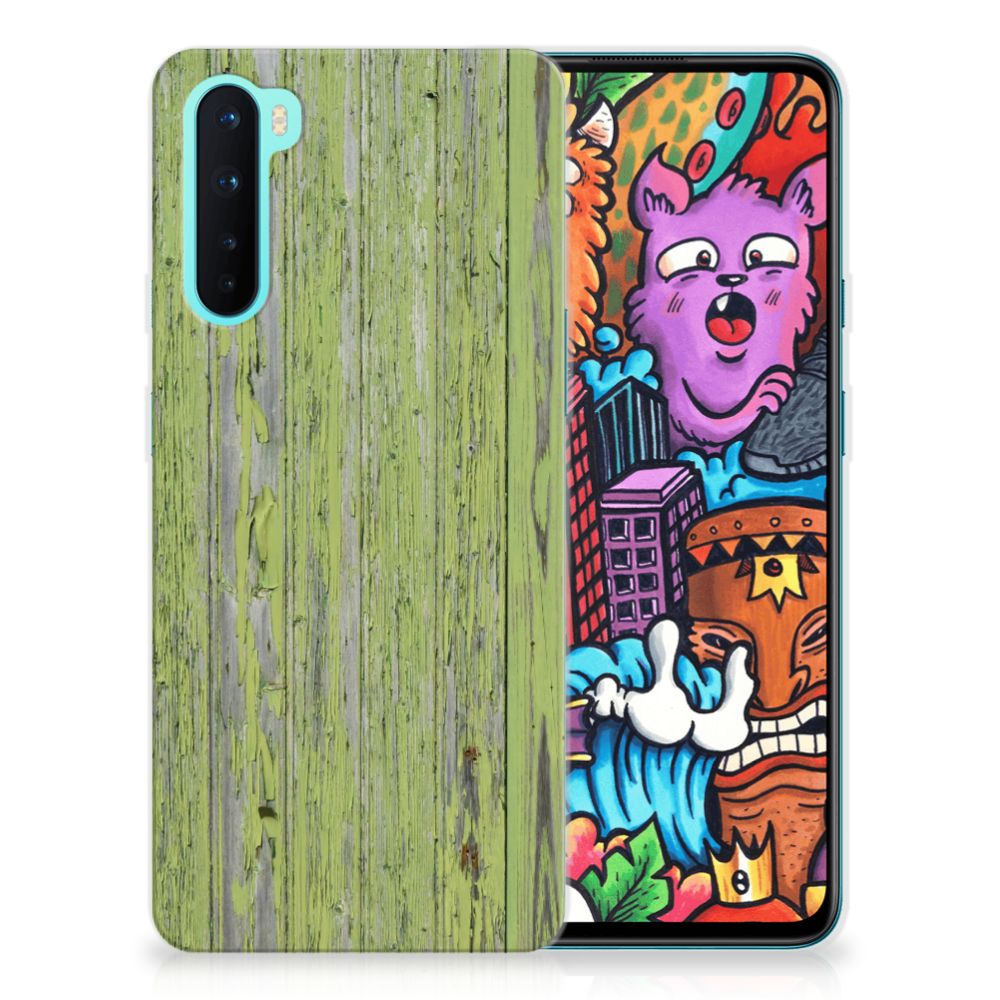 OnePlus Nord Bumper Hoesje Green Wood