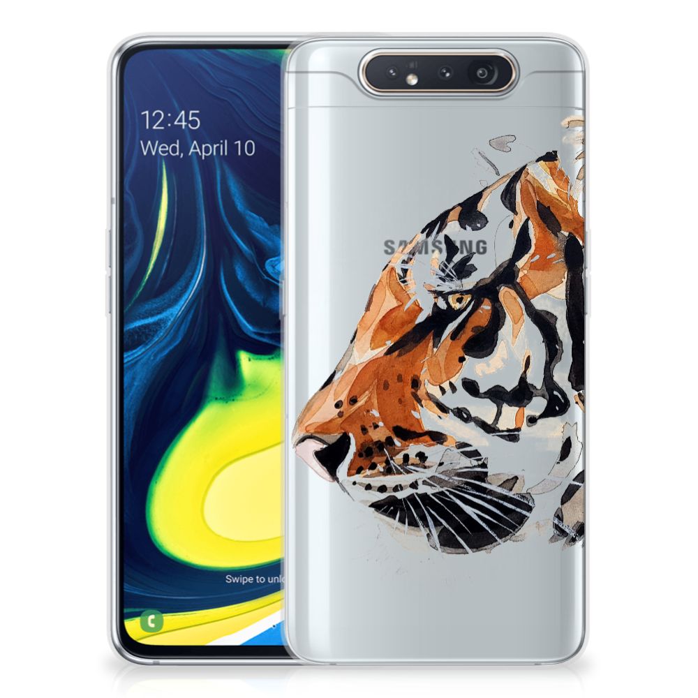 Hoesje maken Samsung Galaxy A80 Watercolor Tiger