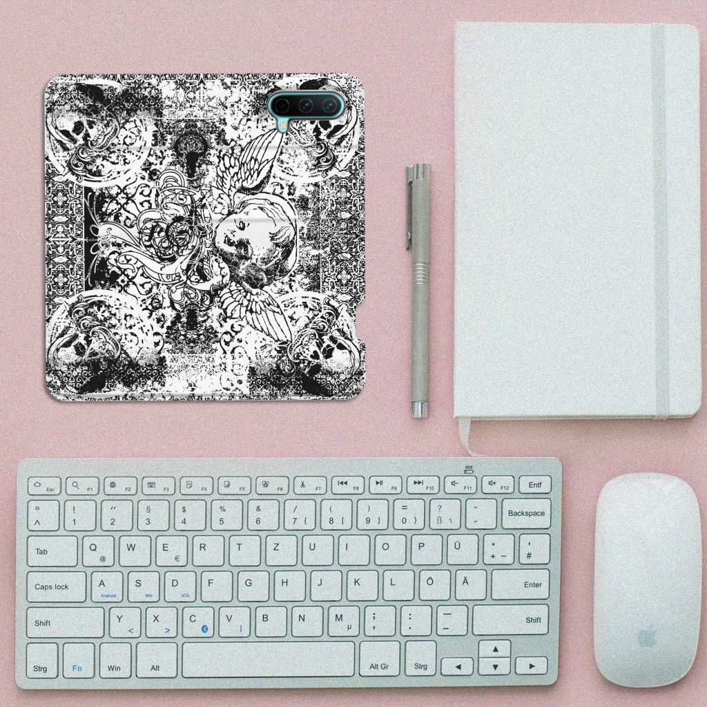 Mobiel BookCase OnePlus Nord CE 5G Skulls Angel - B2C Telecom