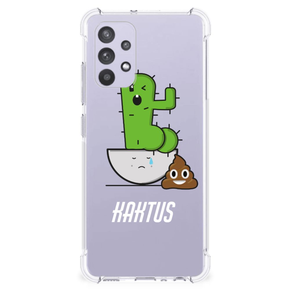 Samsung Galaxy A32 4G | A32 5G Enterprise Editie Stevig Bumper Hoesje Cactus Poo