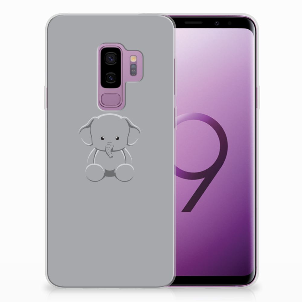 Samsung Galaxy S9 Plus Telefoonhoesje met Naam Grijs Baby Olifant