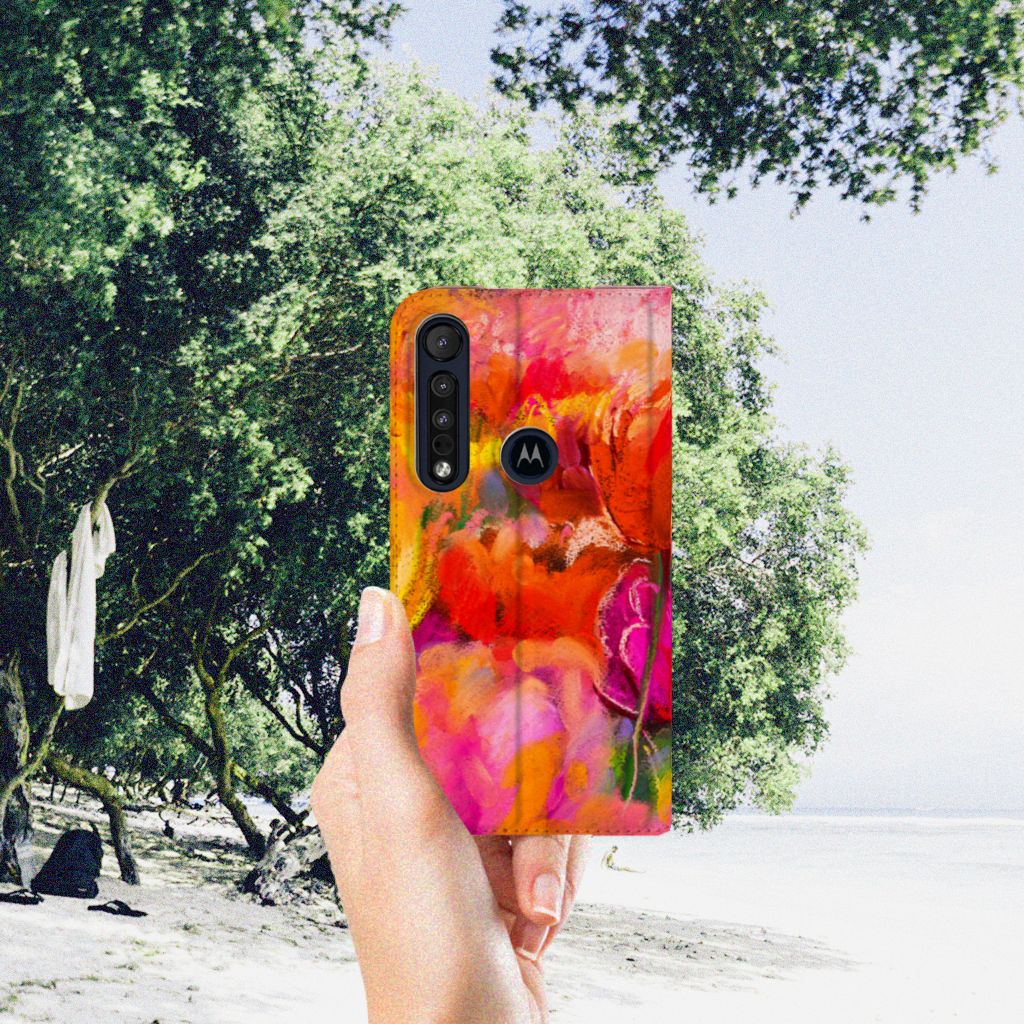 Bookcase Motorola G8 Plus Tulips - B2C Telecom