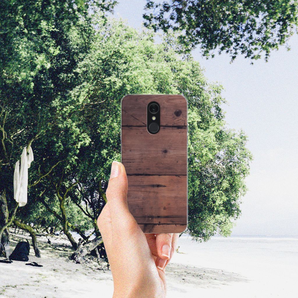 LG Q7 Bumper Hoesje Old Wood