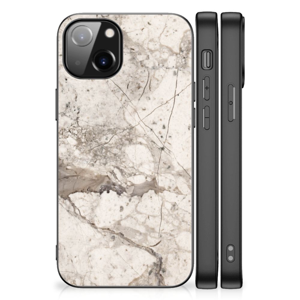 Apple iPhone 13 Marmeren Print Telefoonhoesje Marmer Beige B2C Telecom
