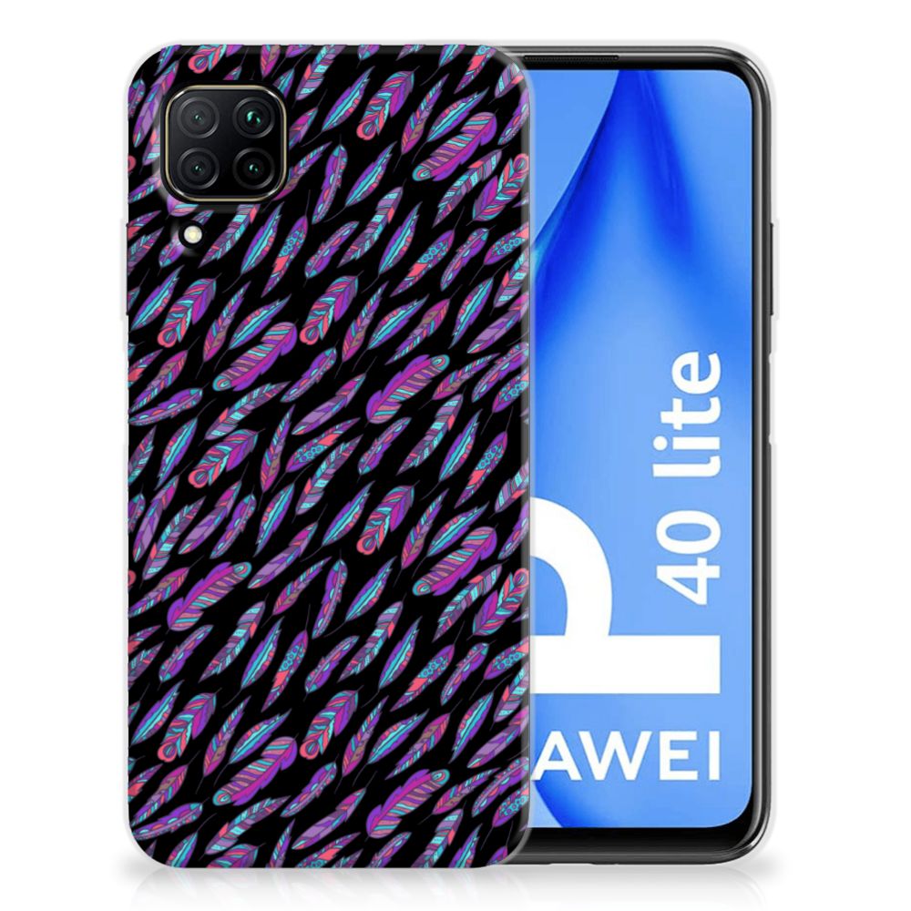 Huawei P40 Lite TPU bumper Feathers Color