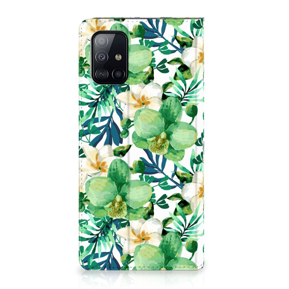 Samsung Galaxy A71 Smart Cover Orchidee Groen - B2C Telecom