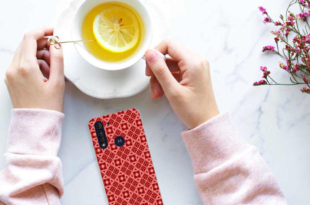 Motorola Moto G8 Power Lite TPU bumper Batik Rood B2C Telecom