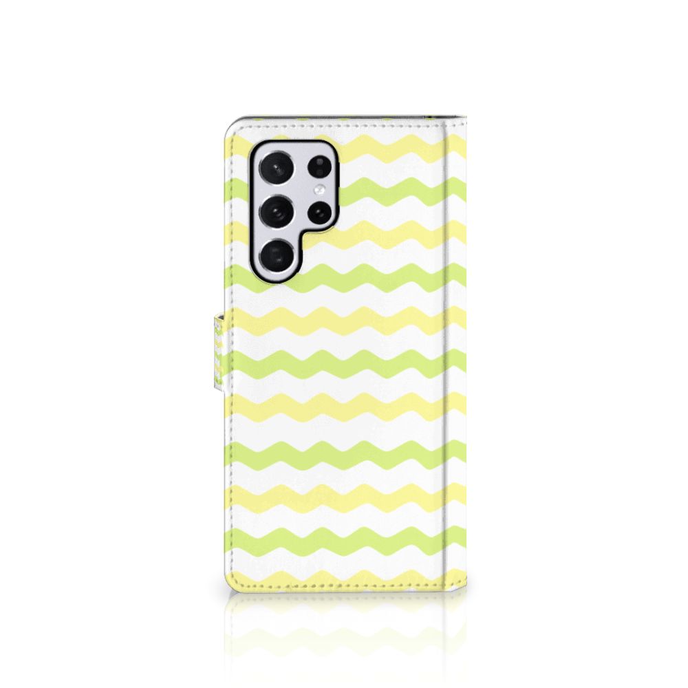 Samsung Galaxy S22 Ultra Telefoon Hoesje Waves Yellow