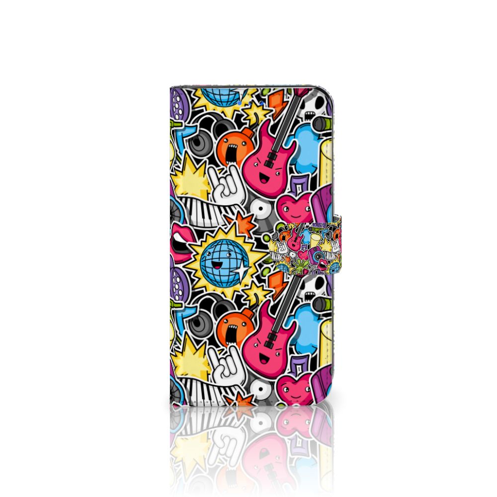 Huawei P Smart 2020 Wallet Case met Pasjes Punk Rock