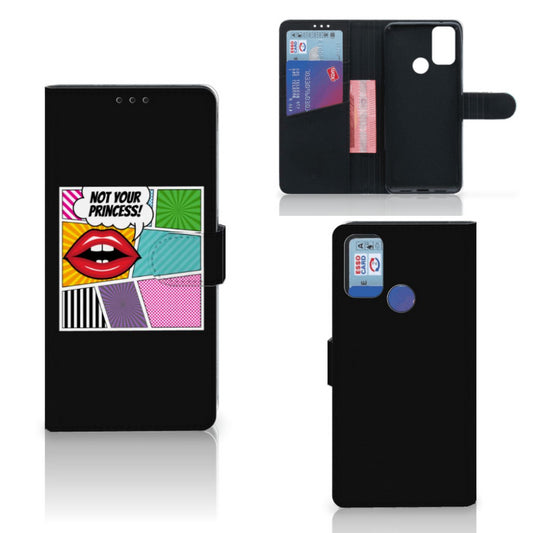 Alcatel 1S (2021) Wallet Case met Pasjes Popart Princess