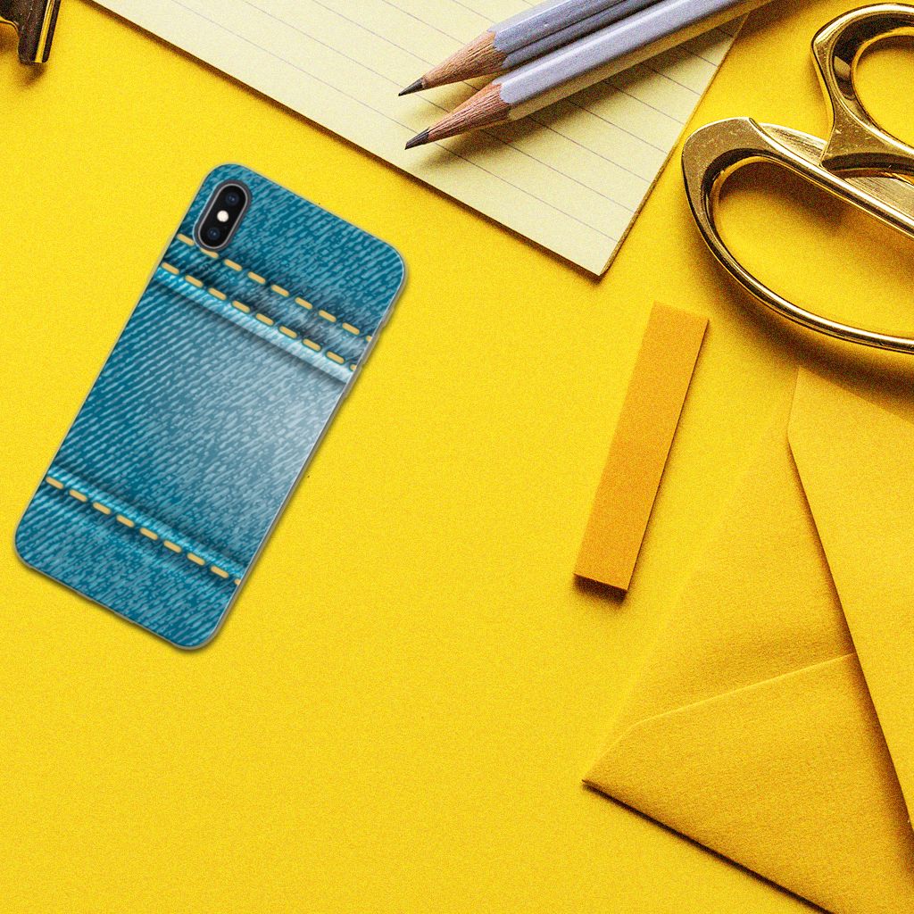 Apple iPhone Xs Max Silicone Back Cover Jeans