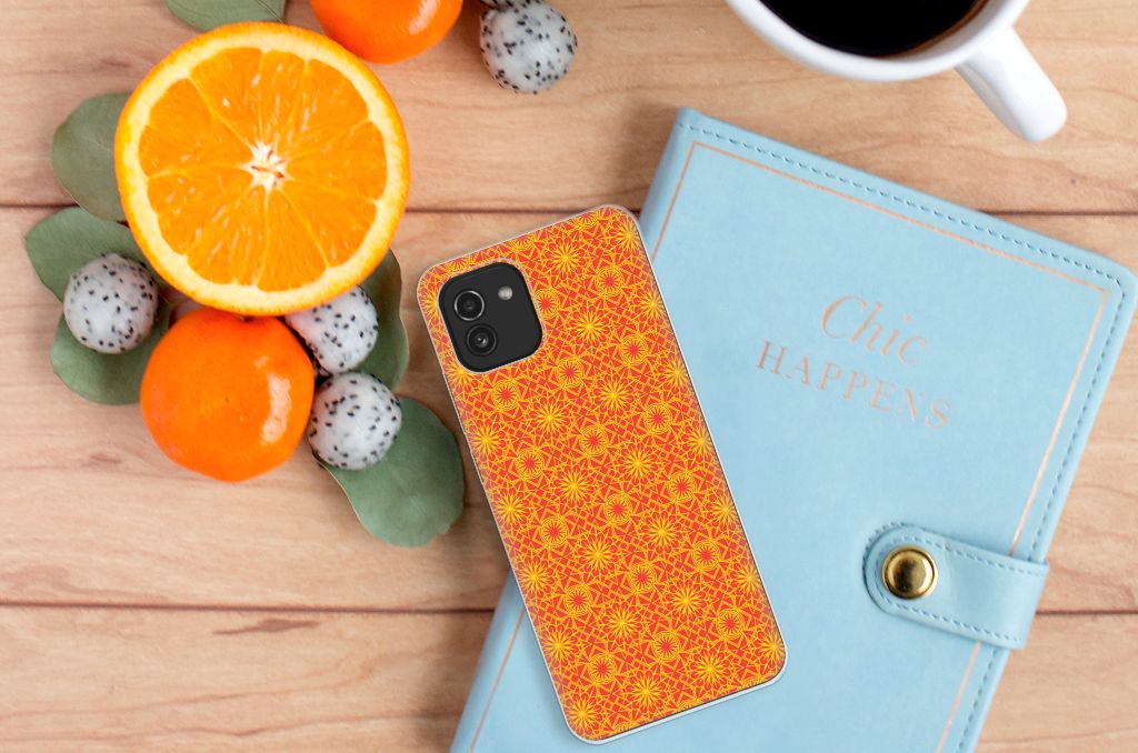 Samsung Galaxy A03 TPU bumper Batik Oranje B2C Telecom