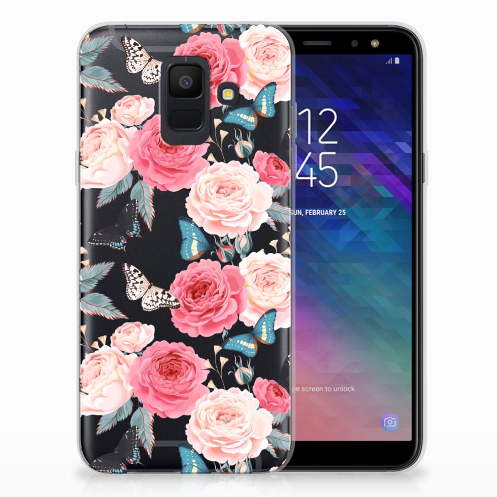 Samsung Galaxy A6 (2018) TPU Case Butterfly Roses