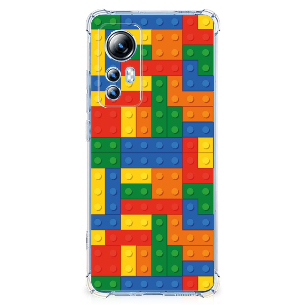 Xiaomi 12 Lite Doorzichtige Silicone Hoesje Blokken B2C Telecom