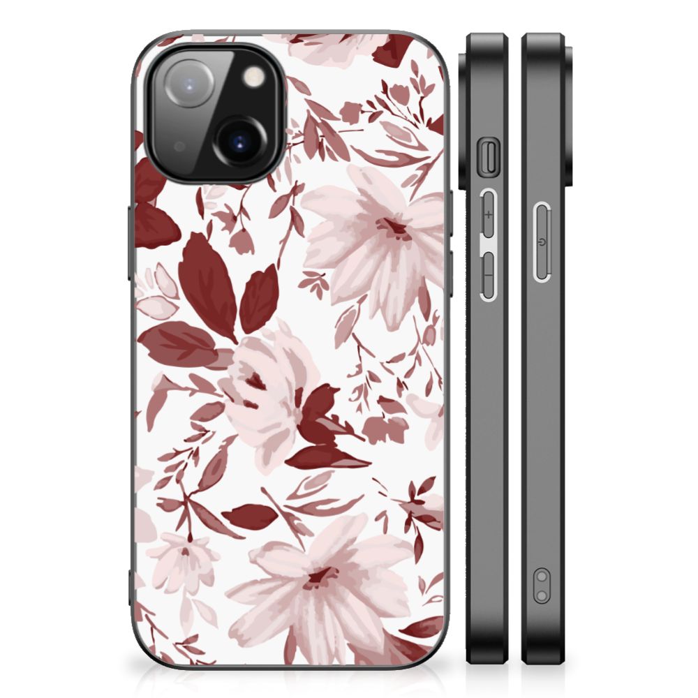 Kleurrijke Telefoonhoesje Apple iPhone 13 | iPhone 14 Watercolor Flowers