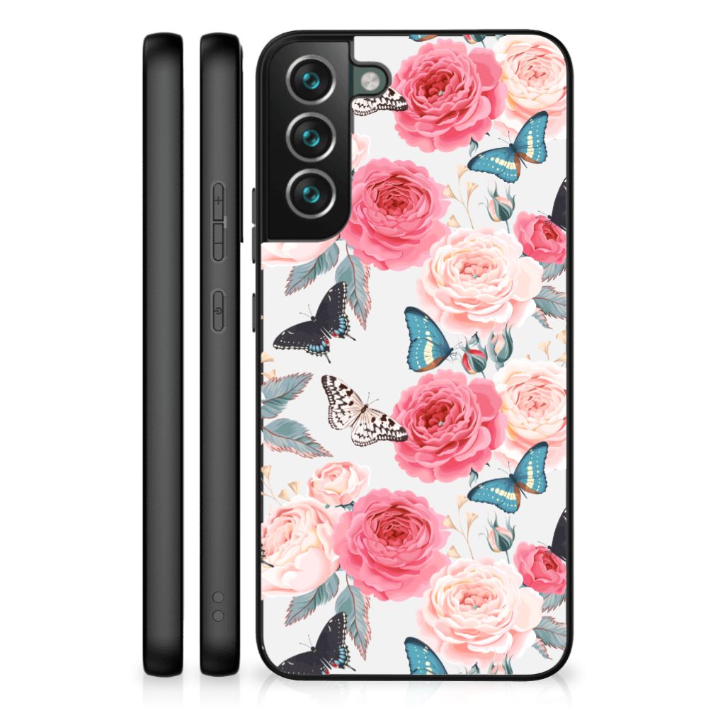 Samsung Galaxy S22 Plus Bloemen Hoesje Butterfly Roses B2C Telecom