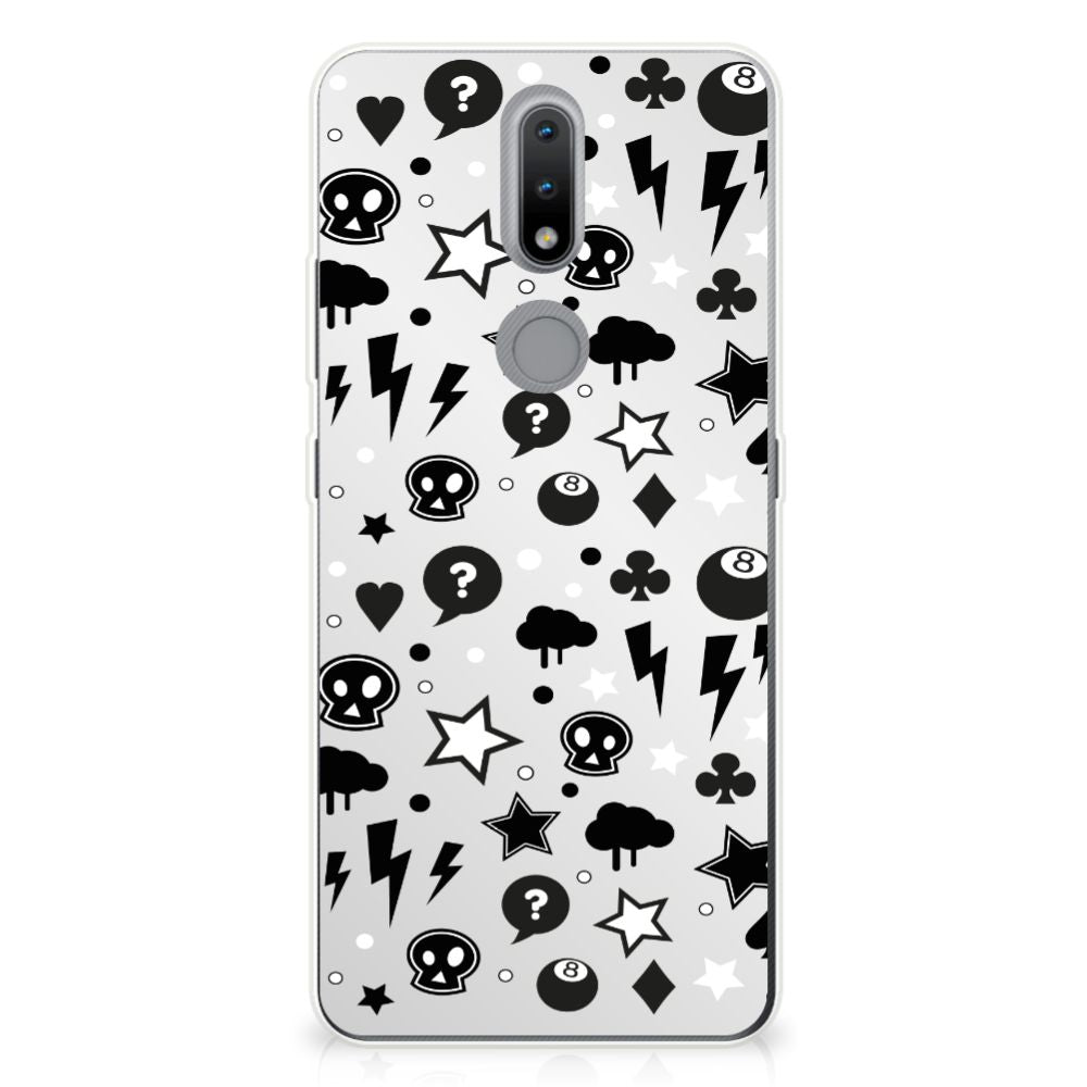 Silicone Back Case Nokia 2.4 Silver Punk