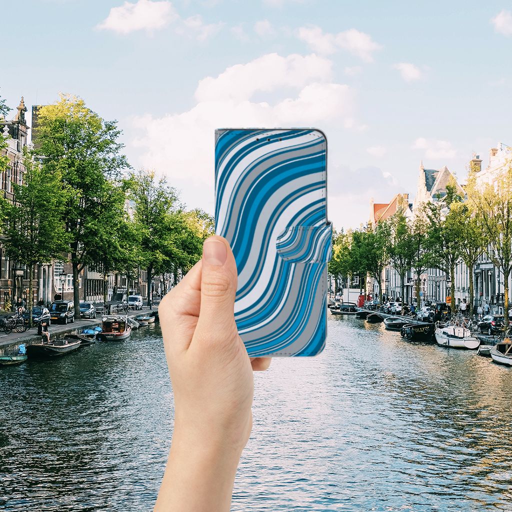Alcatel 1S 2020 Telefoon Hoesje Waves Blue