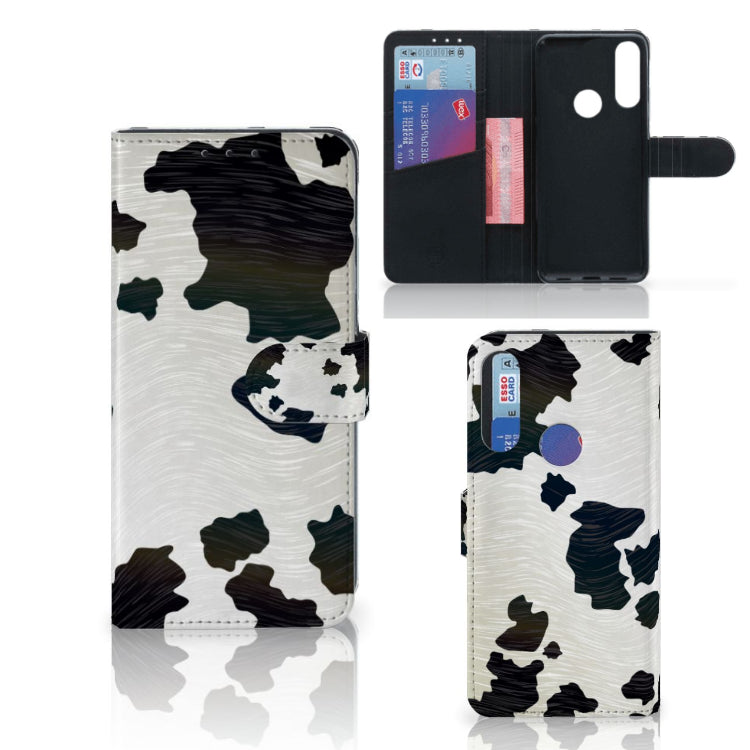 Alcatel 1S 2020 Telefoonhoesje met Pasjes Koeienvlekken