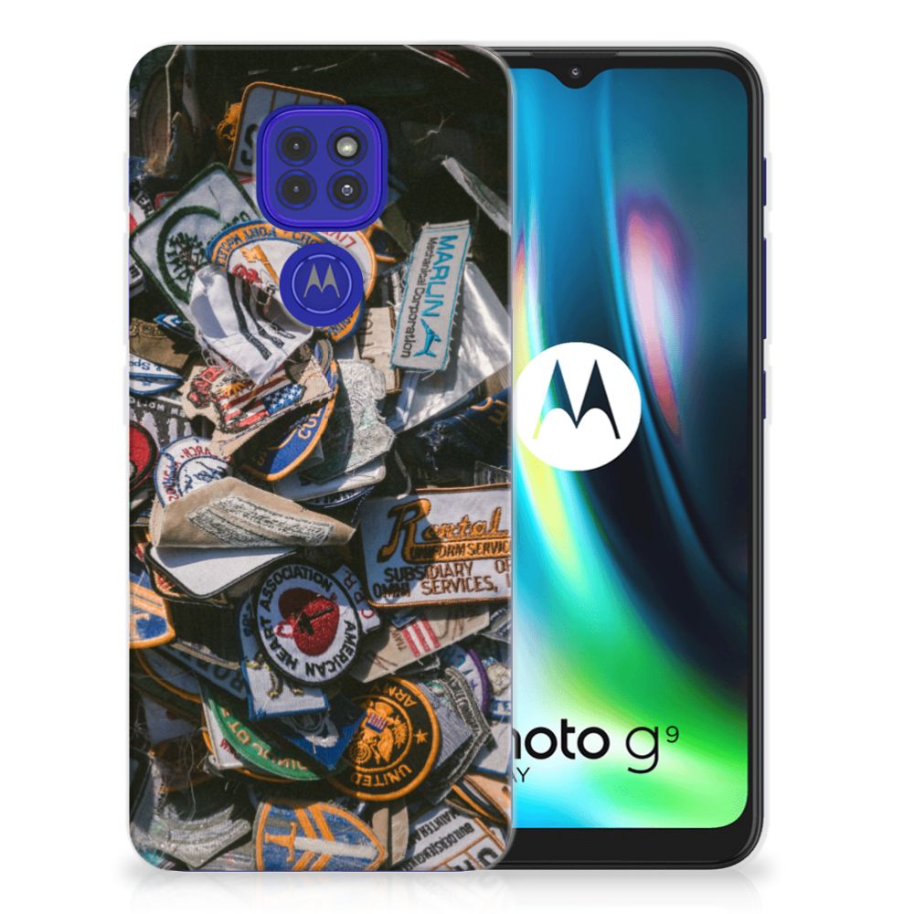 Motorola Moto G9 Play | E7 Plus Siliconen Hoesje met foto Badges B2C Telecom