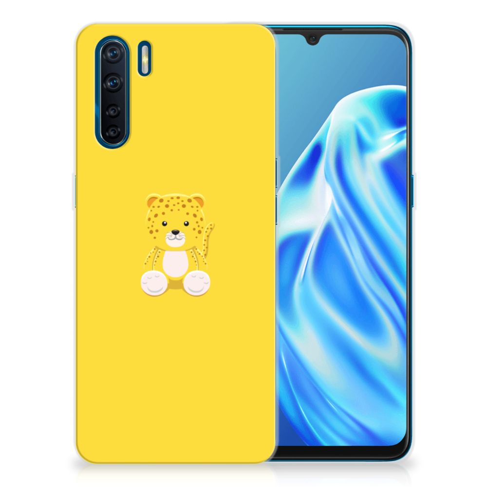 OPPO A91 Telefoonhoesje met Naam Baby Leopard B2C Telecom