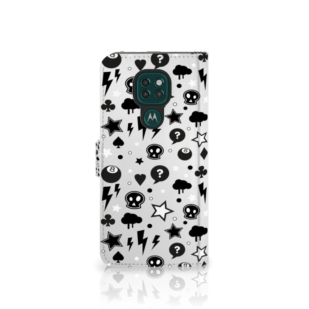Telefoonhoesje met Naam Motorola Moto G9 Play | E7 Plus Silver Punk