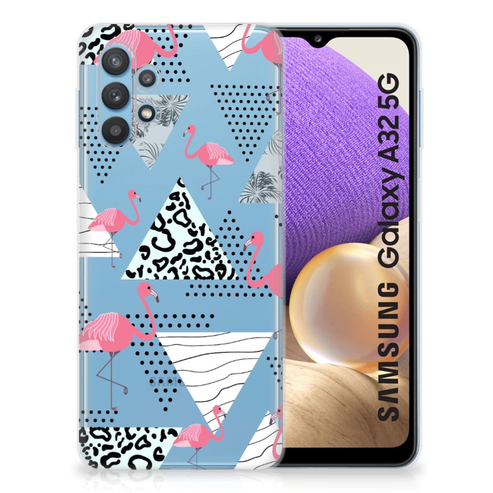 Samsung Galaxy A32 5G TPU Hoesje Flamingo Triangle B2C Telecom