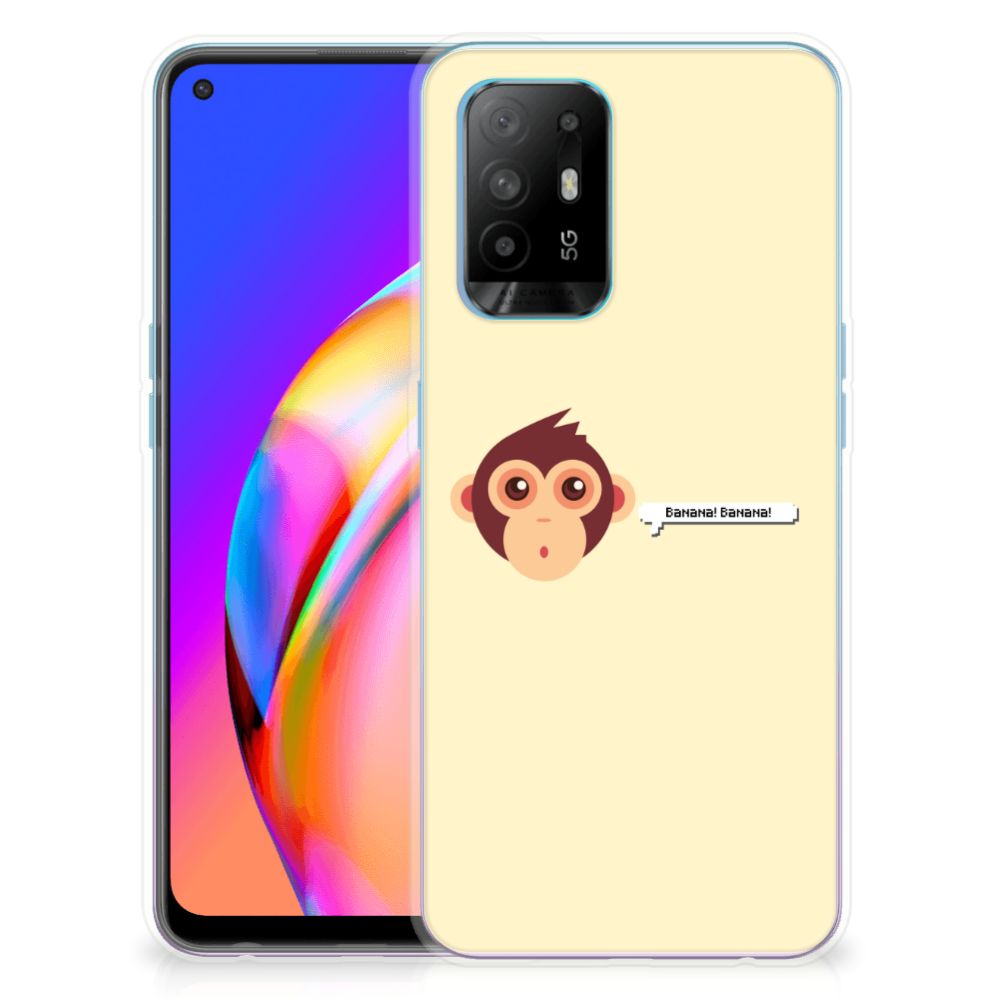 OPPO A94 5G | Reno5 Z Telefoonhoesje met Naam Monkey